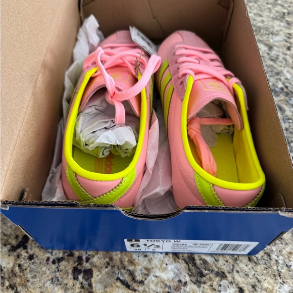 adidas Pink & Neon Yellow and green Women's Sneakers - Picture 5 of 6